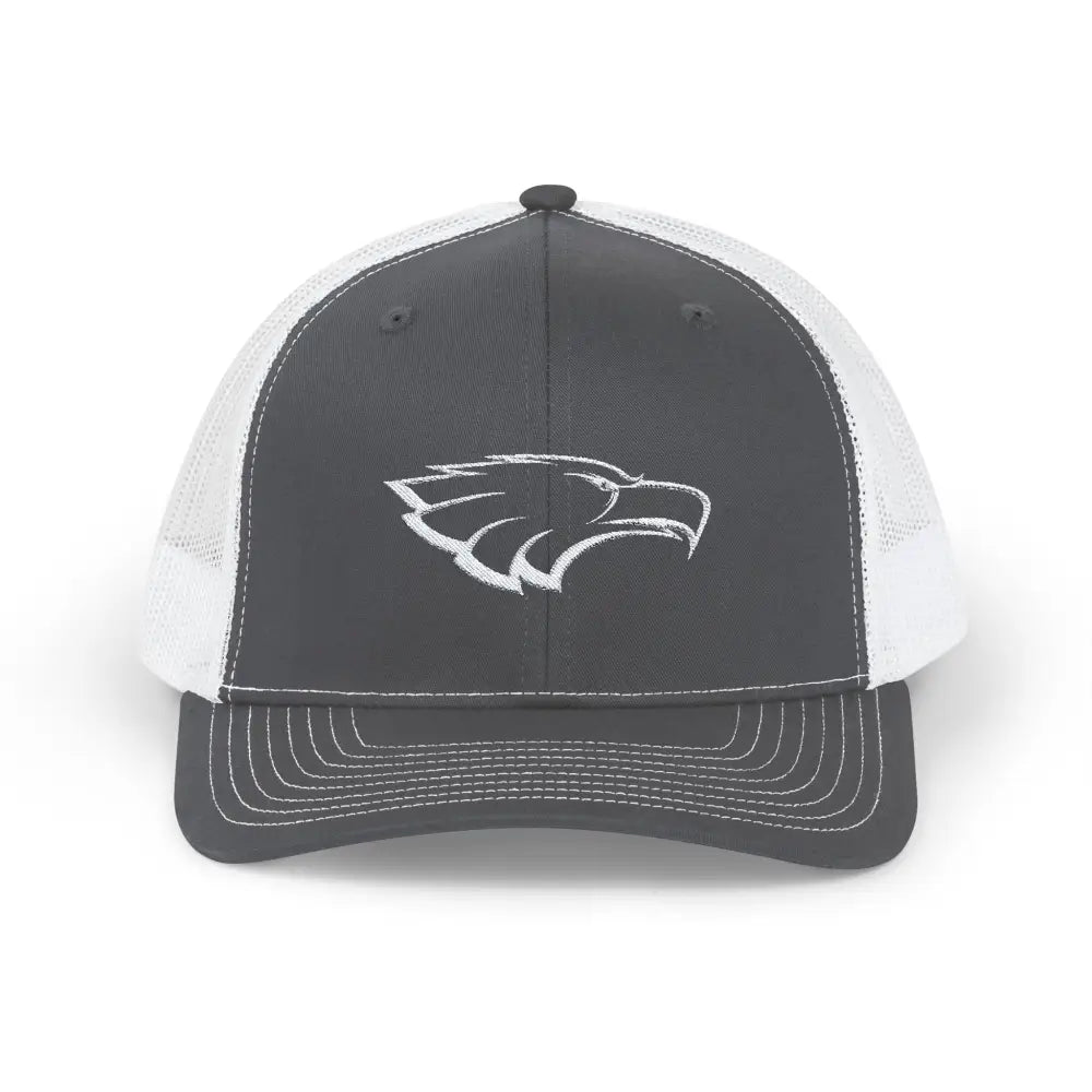 Allen Eagle Snapback Trucker Cap - Charcoal / White / One size - Hats