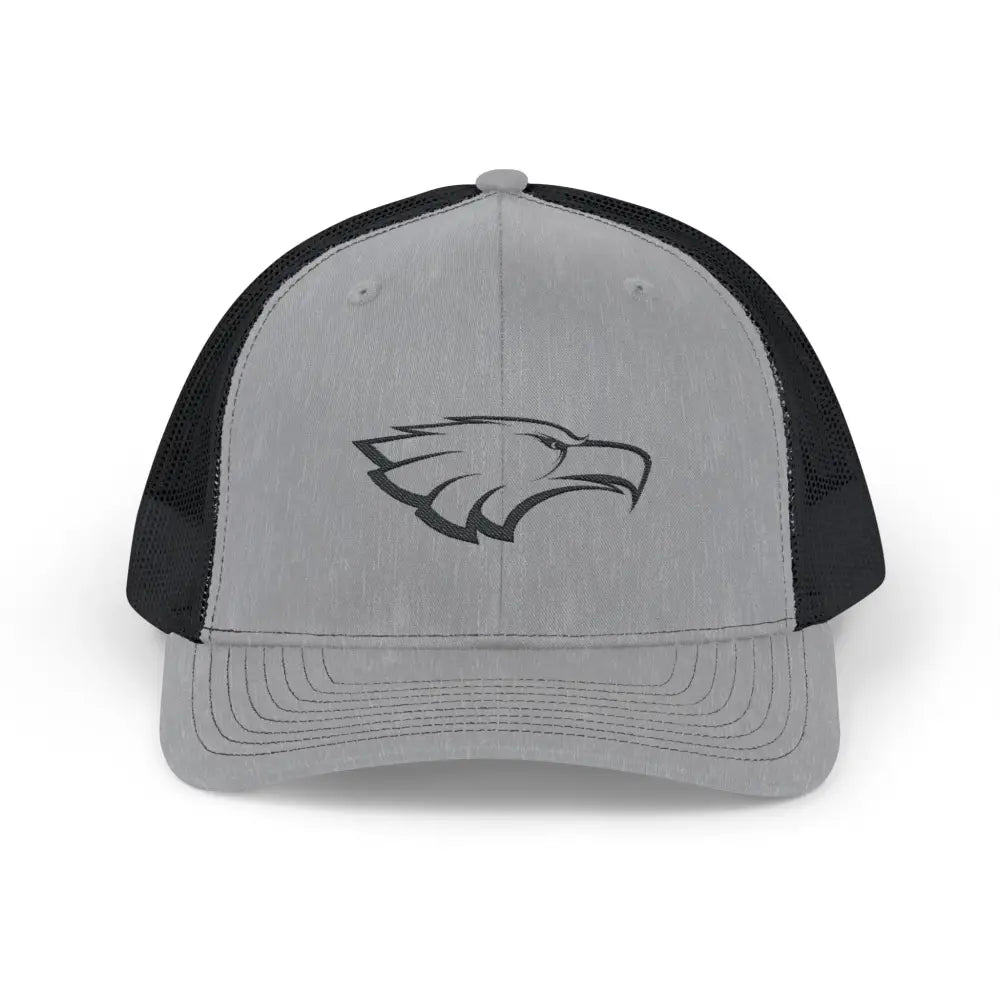 Allen Eagle Snapback Trucker Cap - Heather Grey / Black / One size - Hats