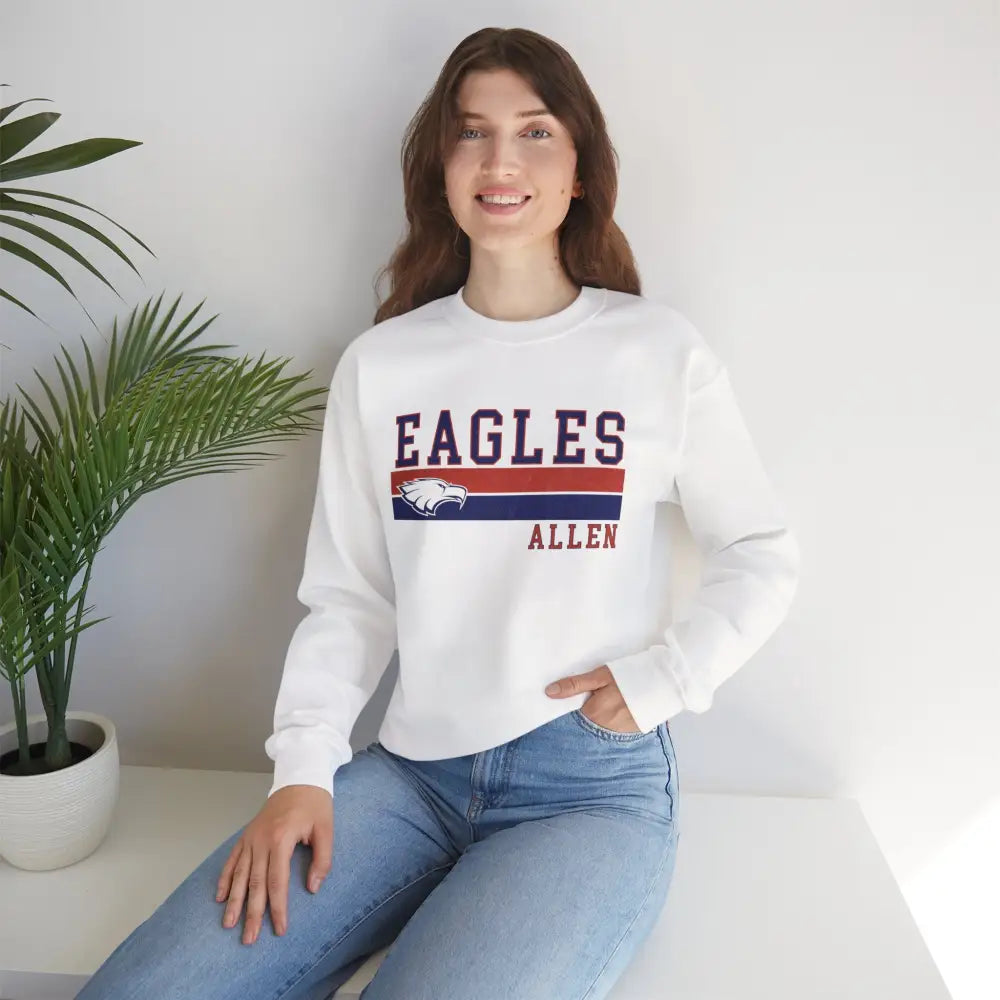 Allen Eagle Vintage Varsity Crewneck Sweatshirt - Sweatshirt