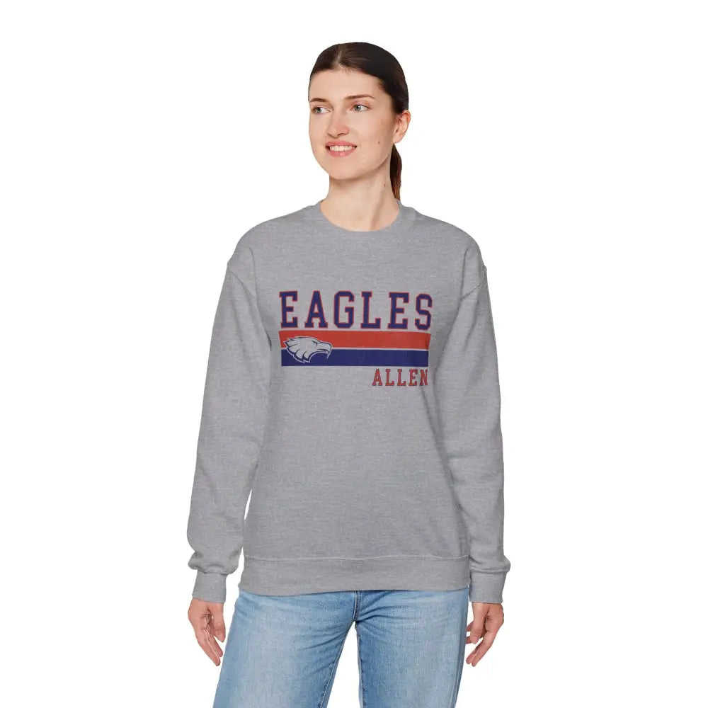 Allen Eagle Vintage Varsity Crewneck Sweatshirt - Sweatshirt