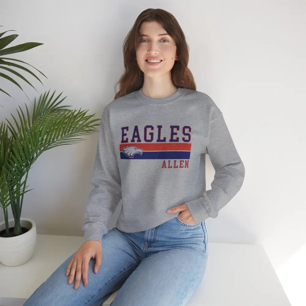 Allen Eagle Vintage Varsity Crewneck Sweatshirt - Sweatshirt