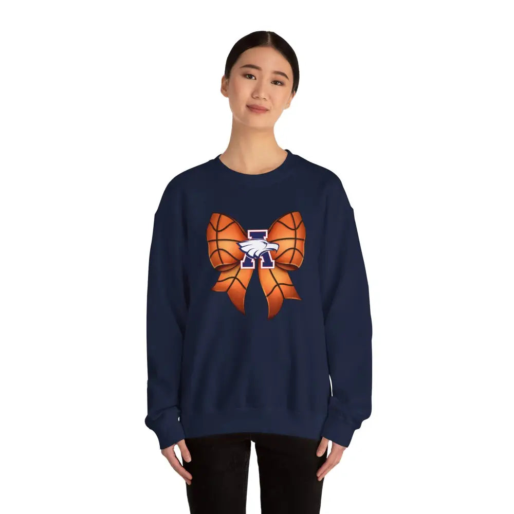 Allen Eagles Basketball Bow Coquette Sweatshirt - Sweatshirt