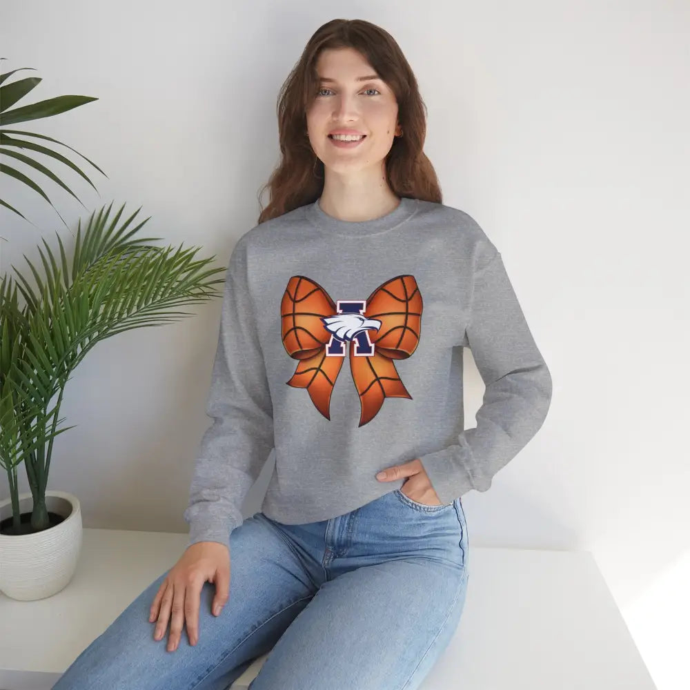 Allen Eagles Basketball Bow Coquette Sweatshirt - Sweatshirt