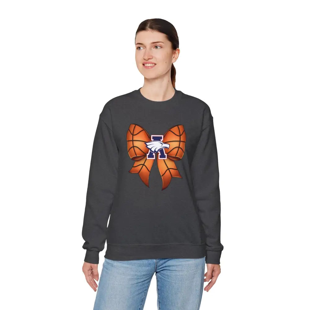 Allen Eagles Basketball Bow Coquette Sweatshirt - Sweatshirt