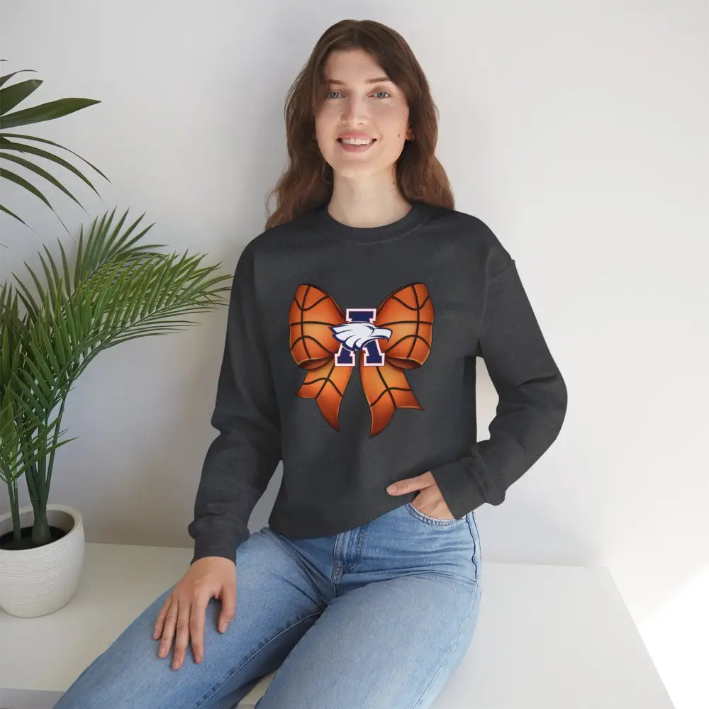 Allen Eagles Basketball Bow Coquette Sweatshirt - Sweatshirt
