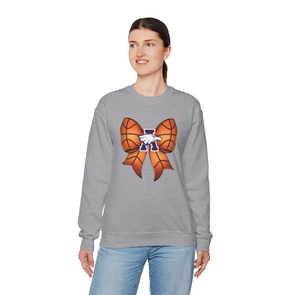 Allen Eagles Basketball Bow Coquette Sweatshirt - Sweatshirt
