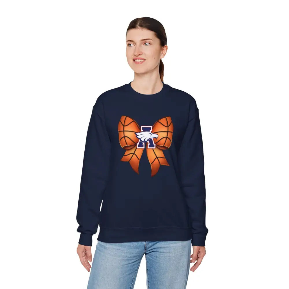 Allen Eagles Basketball Bow Coquette Sweatshirt - Sweatshirt
