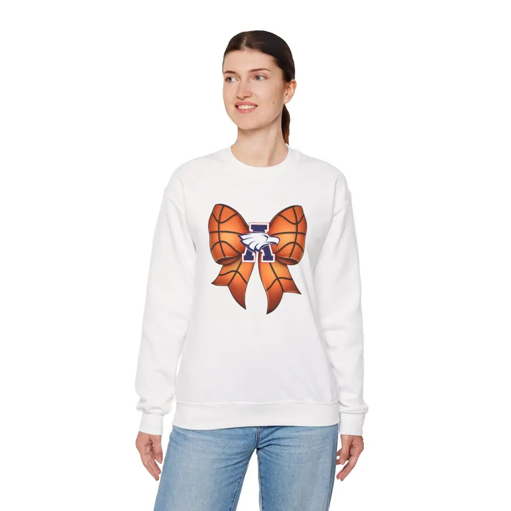 Allen Eagles Basketball Bow Coquette Sweatshirt - Sweatshirt