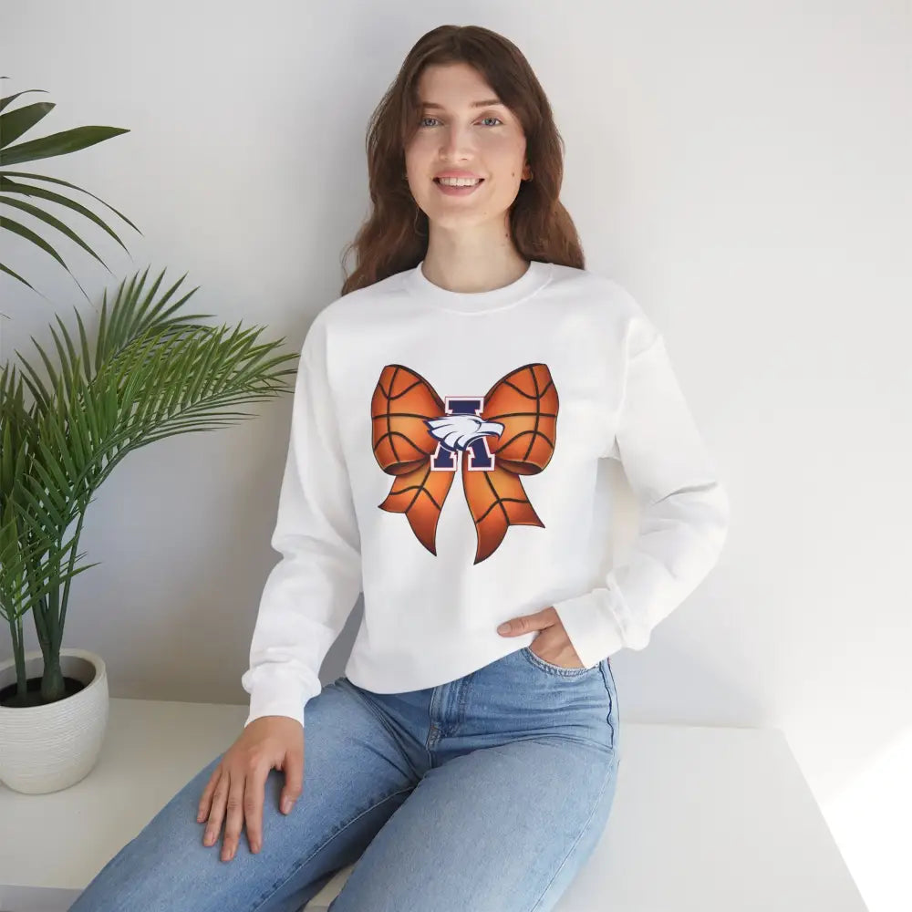 Allen Eagles Basketball Bow Coquette Sweatshirt - Sweatshirt