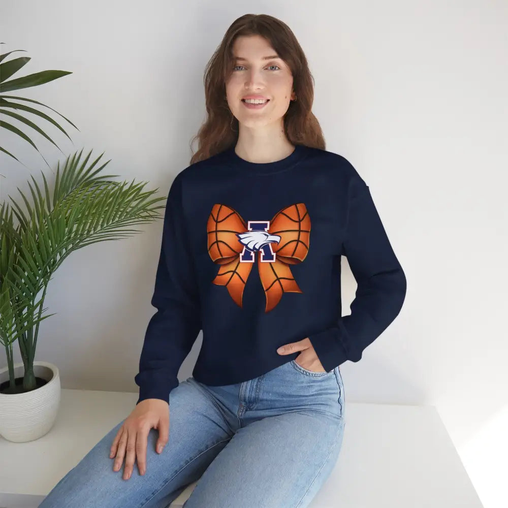 Allen Eagles Basketball Bow Coquette Sweatshirt - Sweatshirt