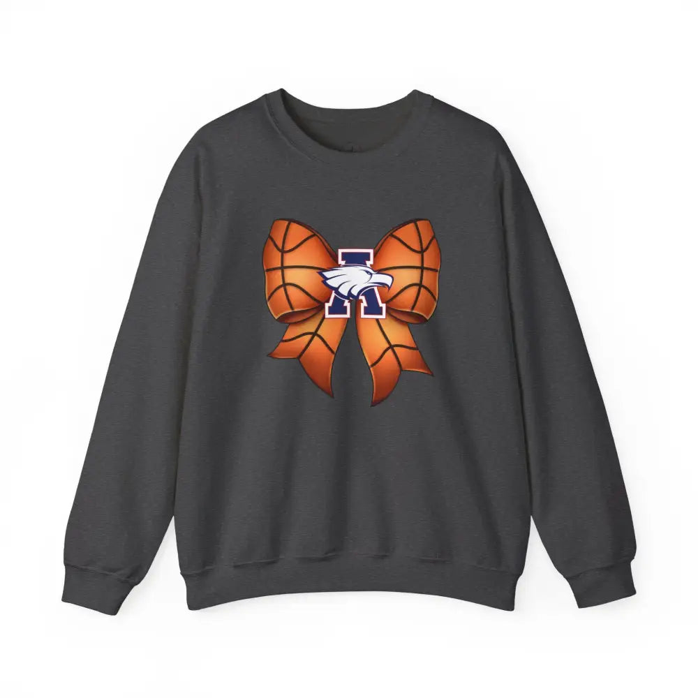 Allen Eagles Basketball Bow Coquette Sweatshirt - Dark Heather / S - Sweatshirt