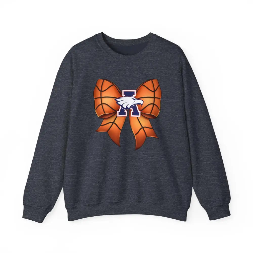 Allen Eagles Basketball Bow Coquette Sweatshirt - Heather Sport Dark Navy / S - Sweatshirt