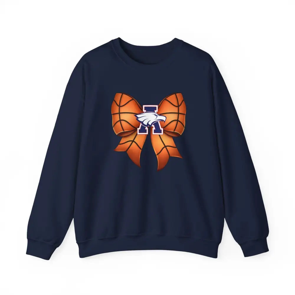 Allen Eagles Basketball Bow Coquette Sweatshirt - Navy / S - Sweatshirt