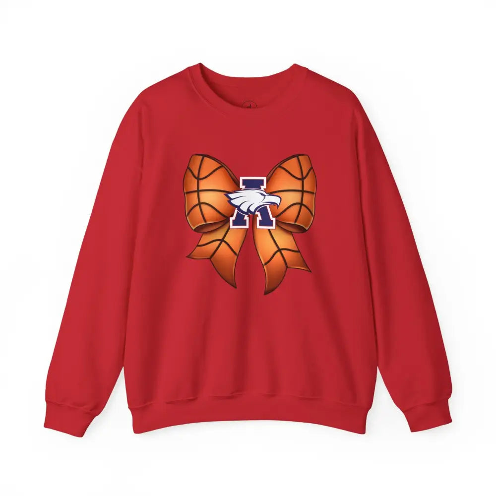 Allen Eagles Basketball Bow Coquette Sweatshirt - Red / S - Sweatshirt