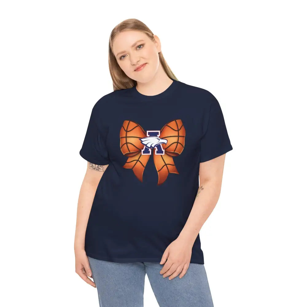 Allen Eagles Basketball Bow Tee - T-Shirt