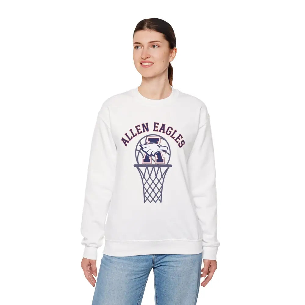 Allen Eagles Basketball Hoop Crewneck Sweatshirt - Sweatshirt