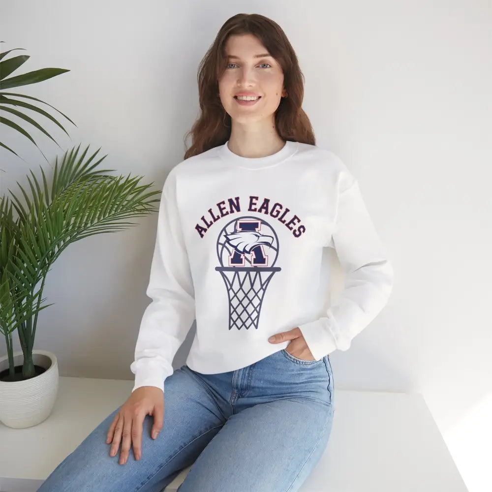 Allen Eagles Basketball Hoop Crewneck Sweatshirt - Sweatshirt