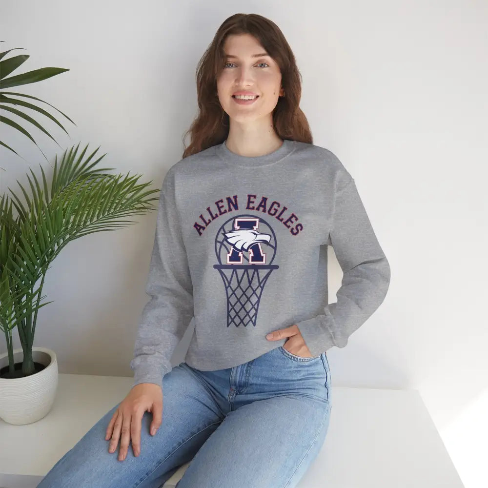 Allen Eagles Basketball Hoop Crewneck Sweatshirt - Sweatshirt