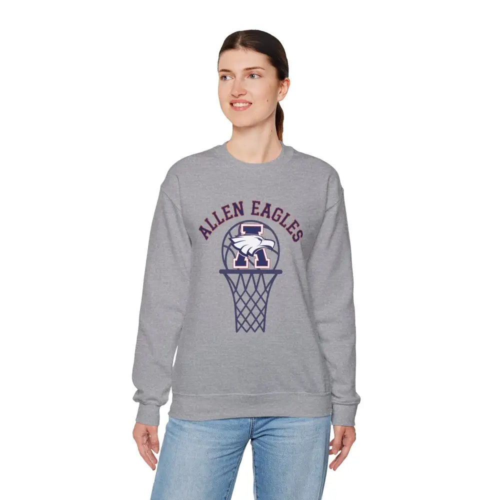 Allen Eagles Basketball Hoop Crewneck Sweatshirt - Sweatshirt