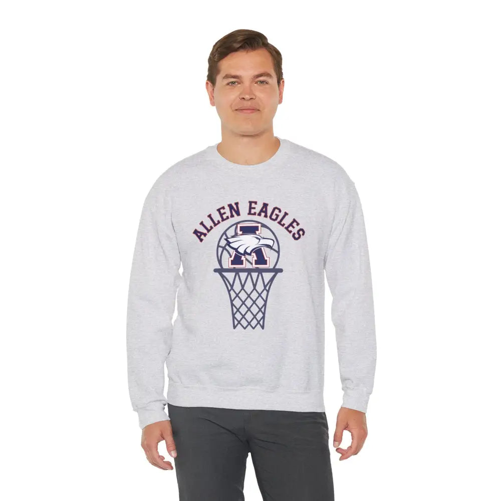 Allen Eagles Basketball Hoop Crewneck Sweatshirt - Sweatshirt
