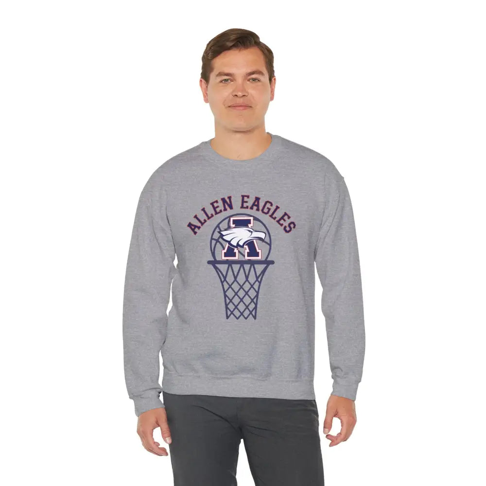Allen Eagles Basketball Hoop Crewneck Sweatshirt - Sweatshirt