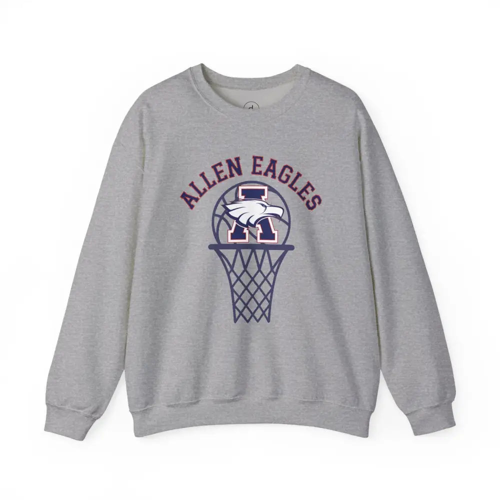 Allen Eagles Basketball Hoop Crewneck Sweatshirt - Sport Grey / S - Sweatshirt