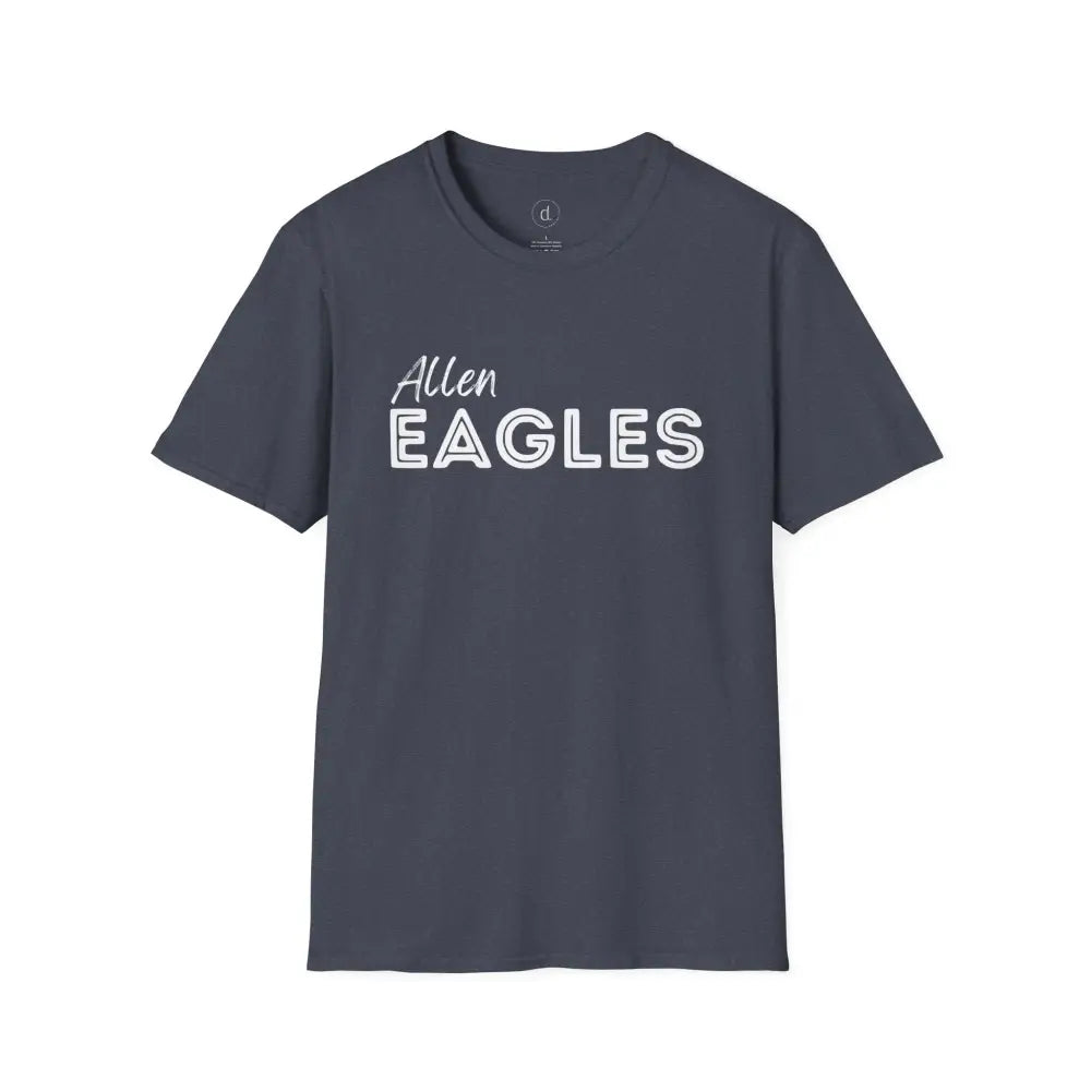 Allen Eagles Block T-Shirt - Heather Navy / S - T-Shirt