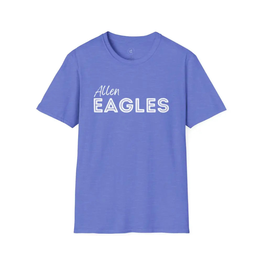 Allen Eagles Block T-Shirt - Heather Royal / S - T-Shirt