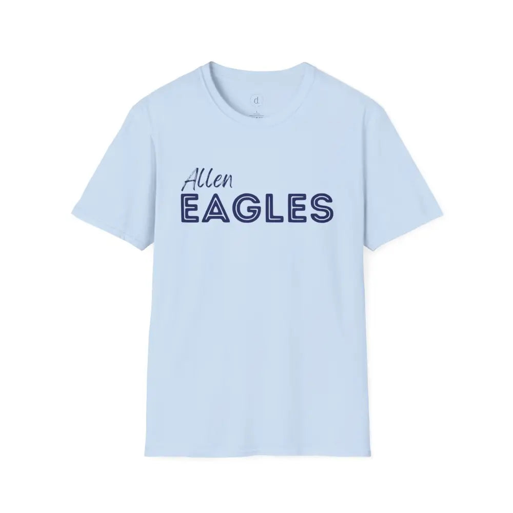 Allen Eagles Block T-Shirt - Light Blue / S - T-Shirt