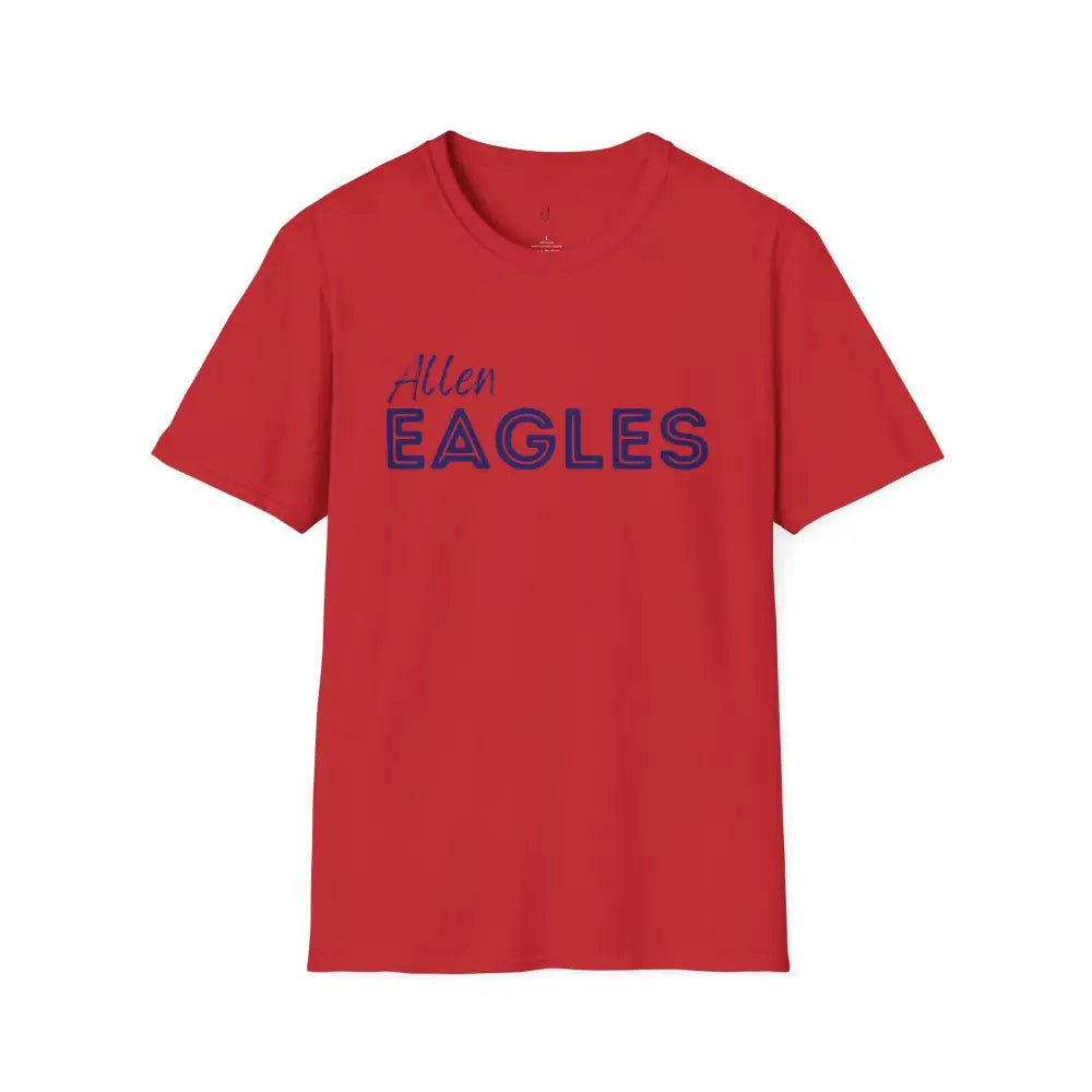 Allen Eagles Block T-Shirt - Red / S - T-Shirt