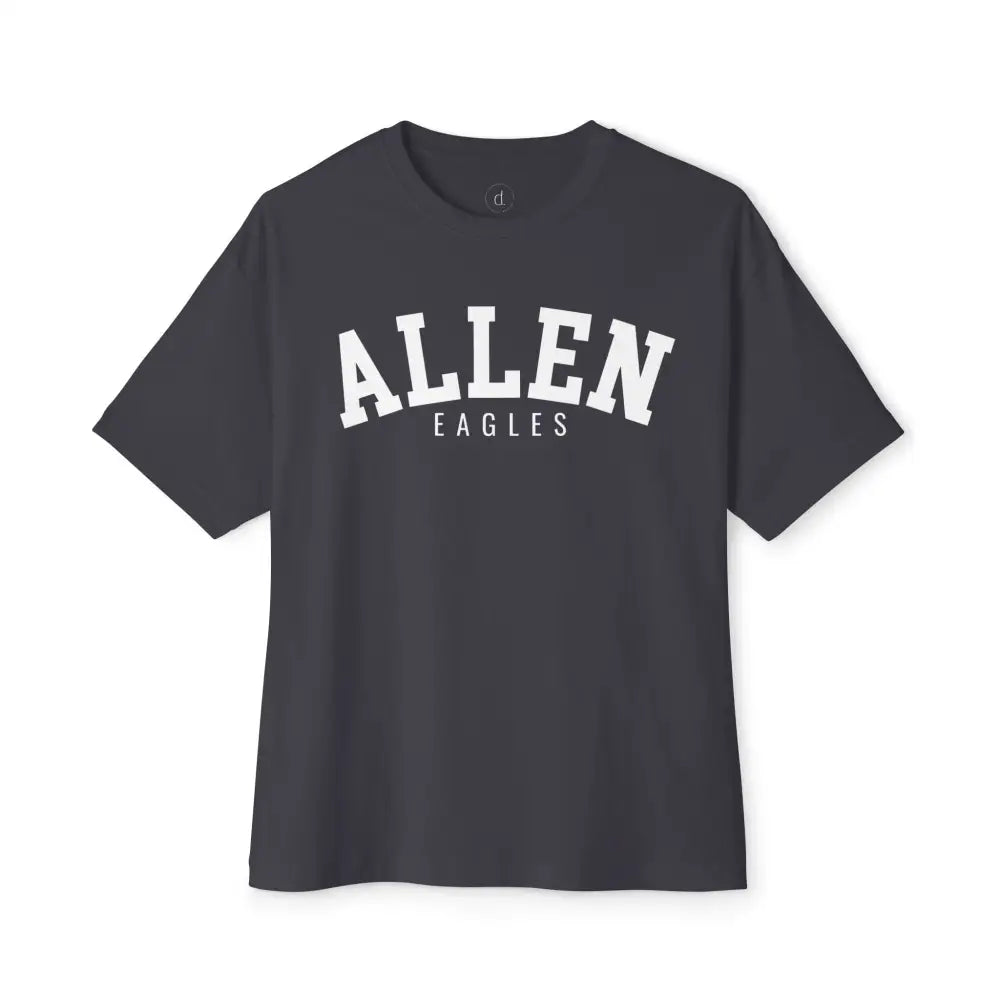 Allen Eagles Chill Oversized Boxy Tee - Dark Grey / XS - T-Shirt