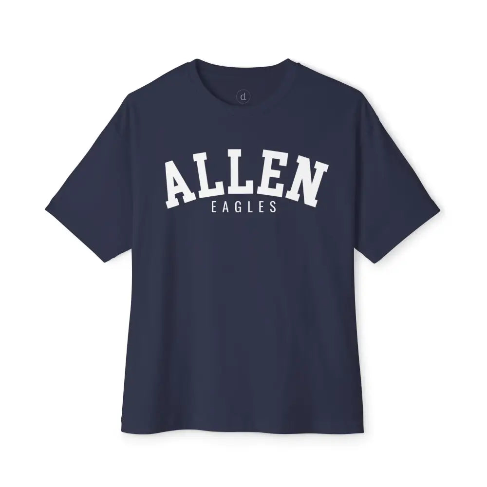 Allen Eagles Chill Oversized Boxy Tee - Navy / XS - T-Shirt