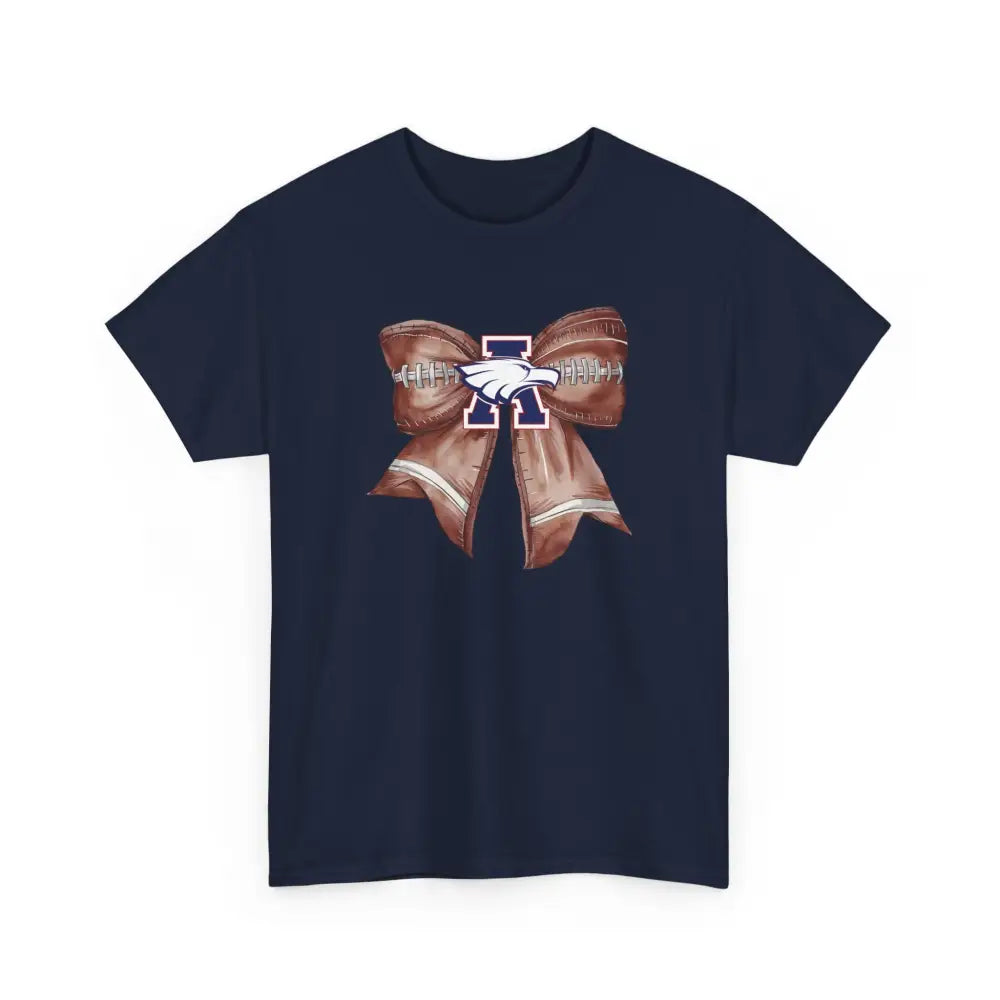 Allen Eagles Football Bow Tee - Navy / S - T-Shirt