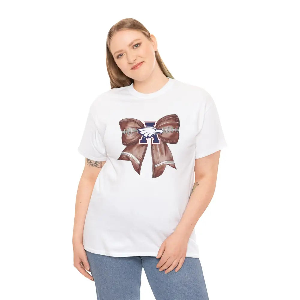 Allen Eagles Football Bow Tee - T-Shirt