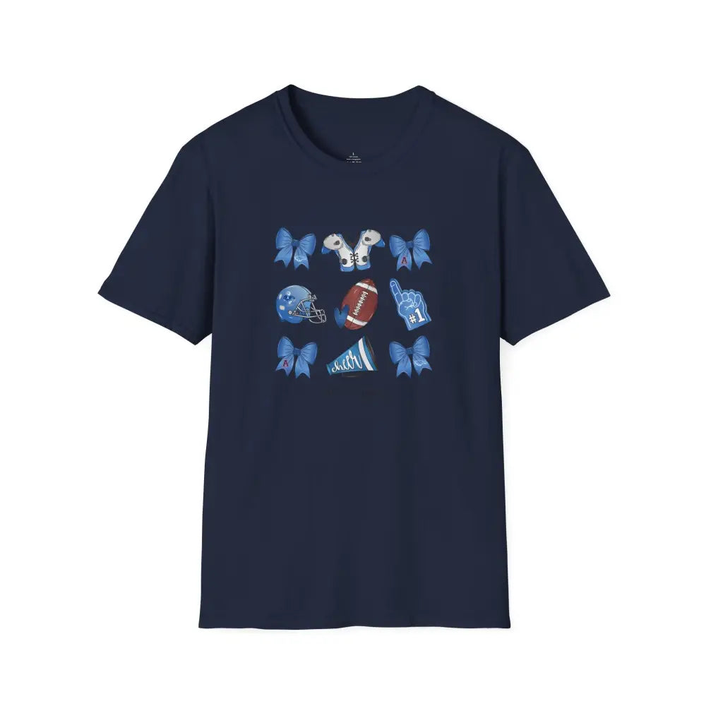 Allen Eagles Football Coquette Tshirt - Navy / XS - T-Shirt