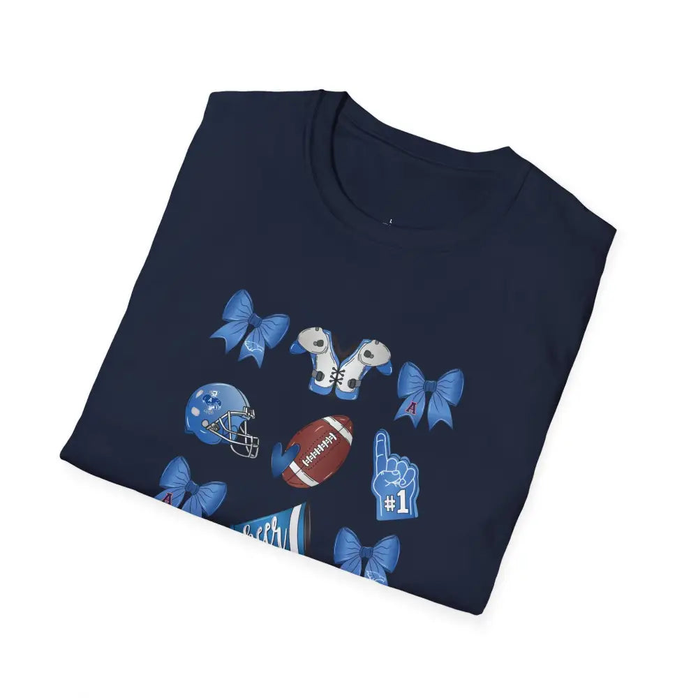 Allen Eagles Football Coquette Tshirt - T-Shirt
