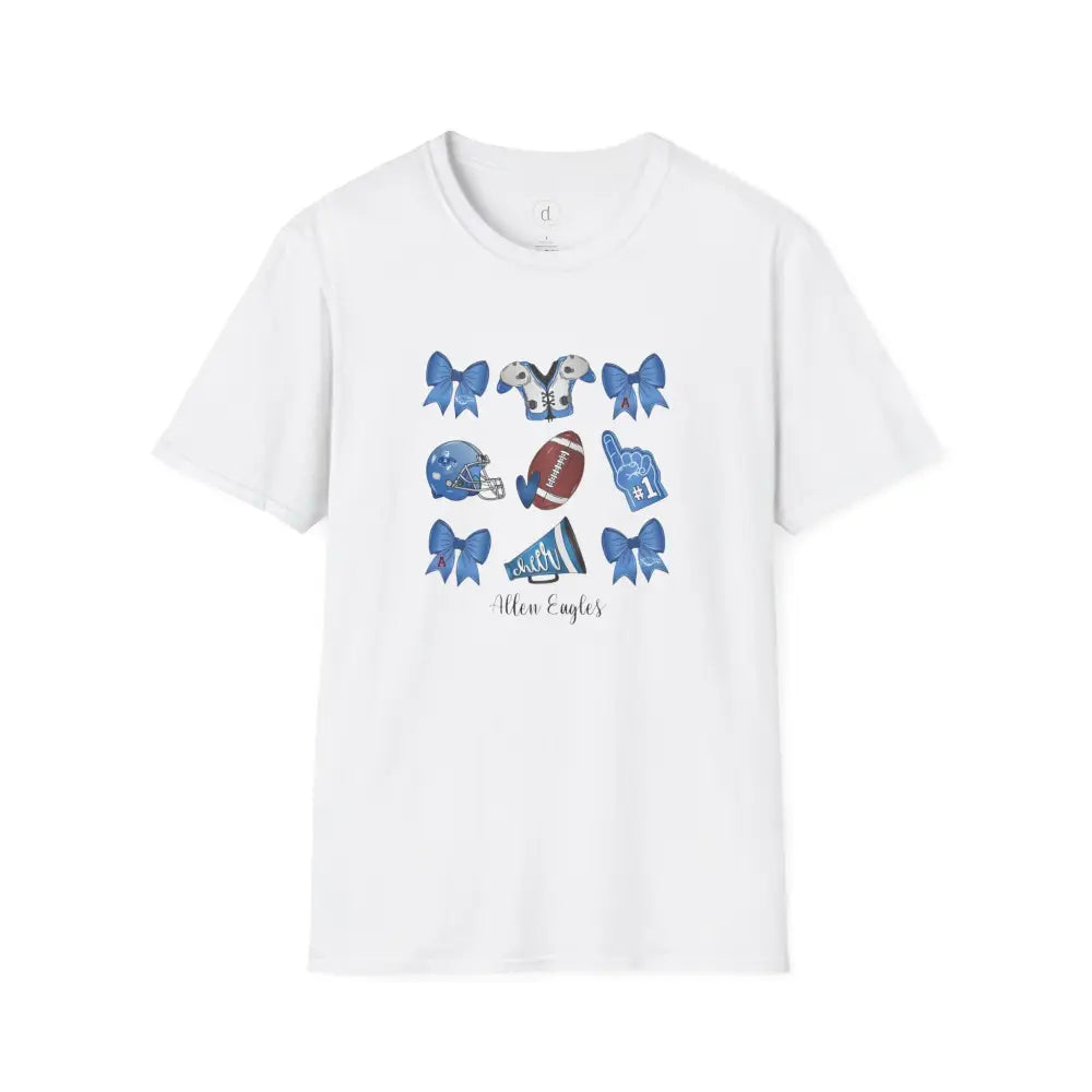 Allen Eagles Football Coquette Tshirt - White / S - T-Shirt