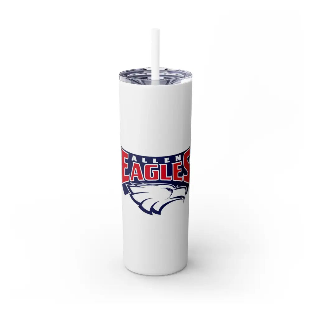 Allen Eagles Logo Skinny Tumbler - Glossy / White / 20oz - Mug