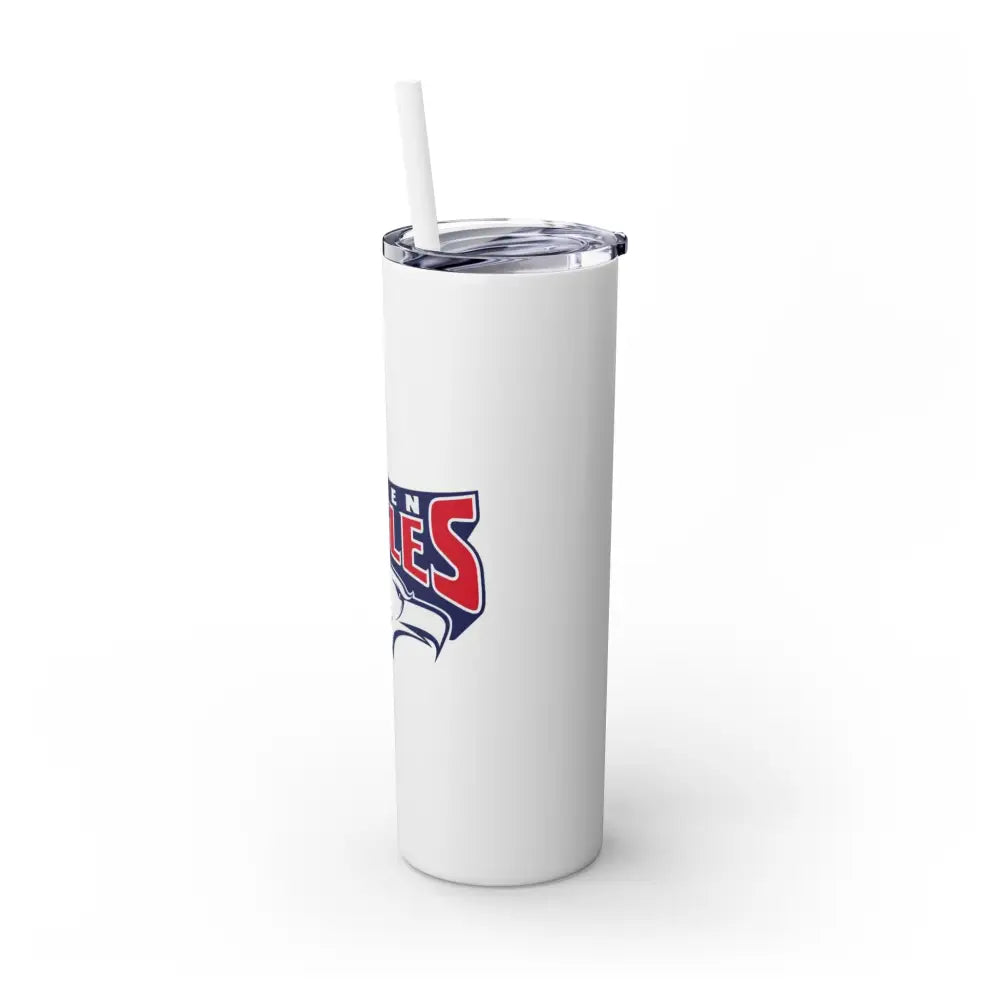 Allen Eagles Logo Skinny Tumbler - Glossy / White / 20oz - Mug