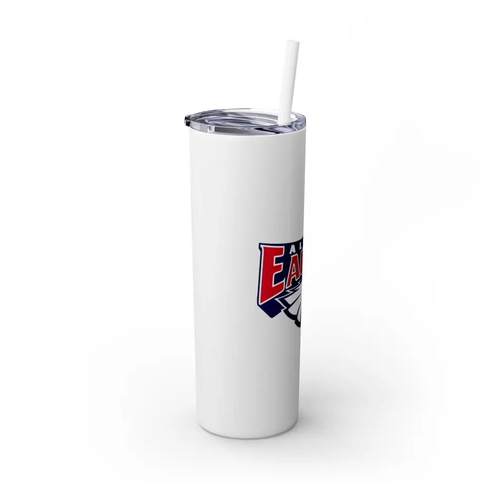 Allen Eagles Logo Skinny Tumbler - Glossy / White / 20oz - Mug