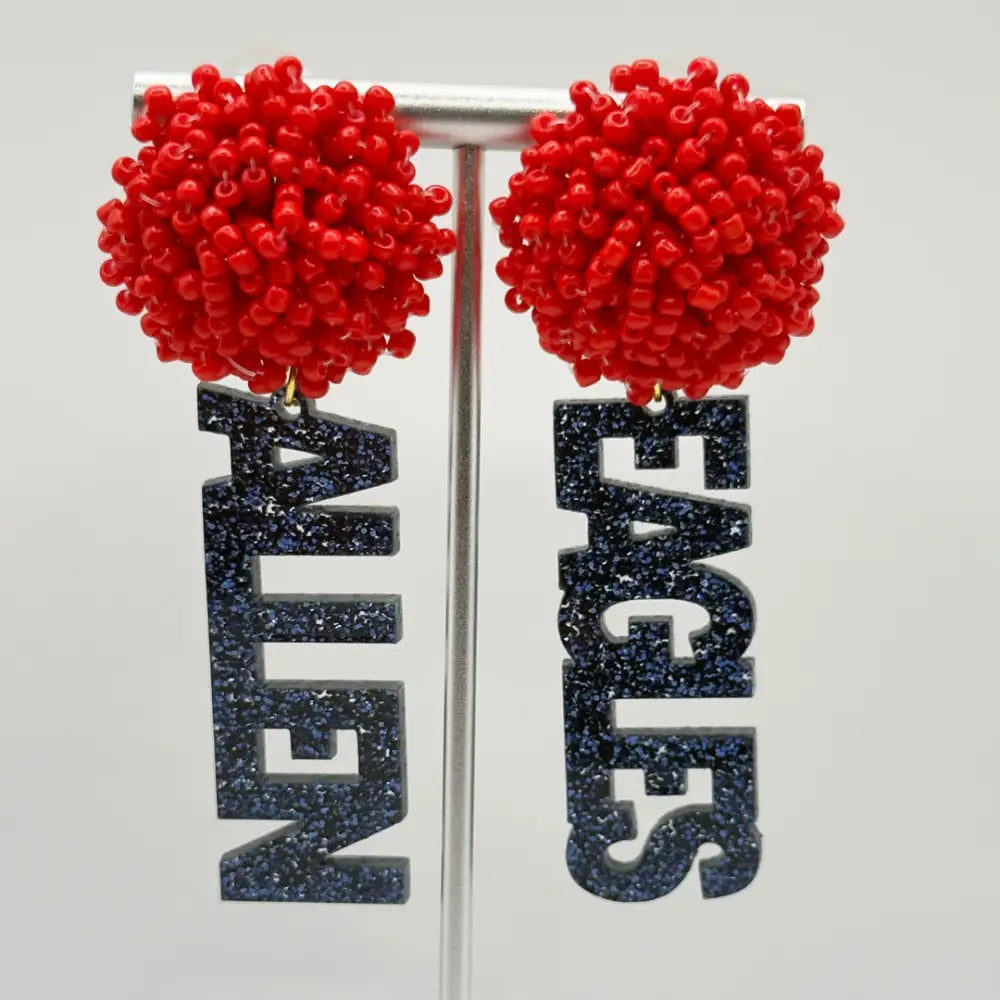 Allen Eagles PomPower Earrings