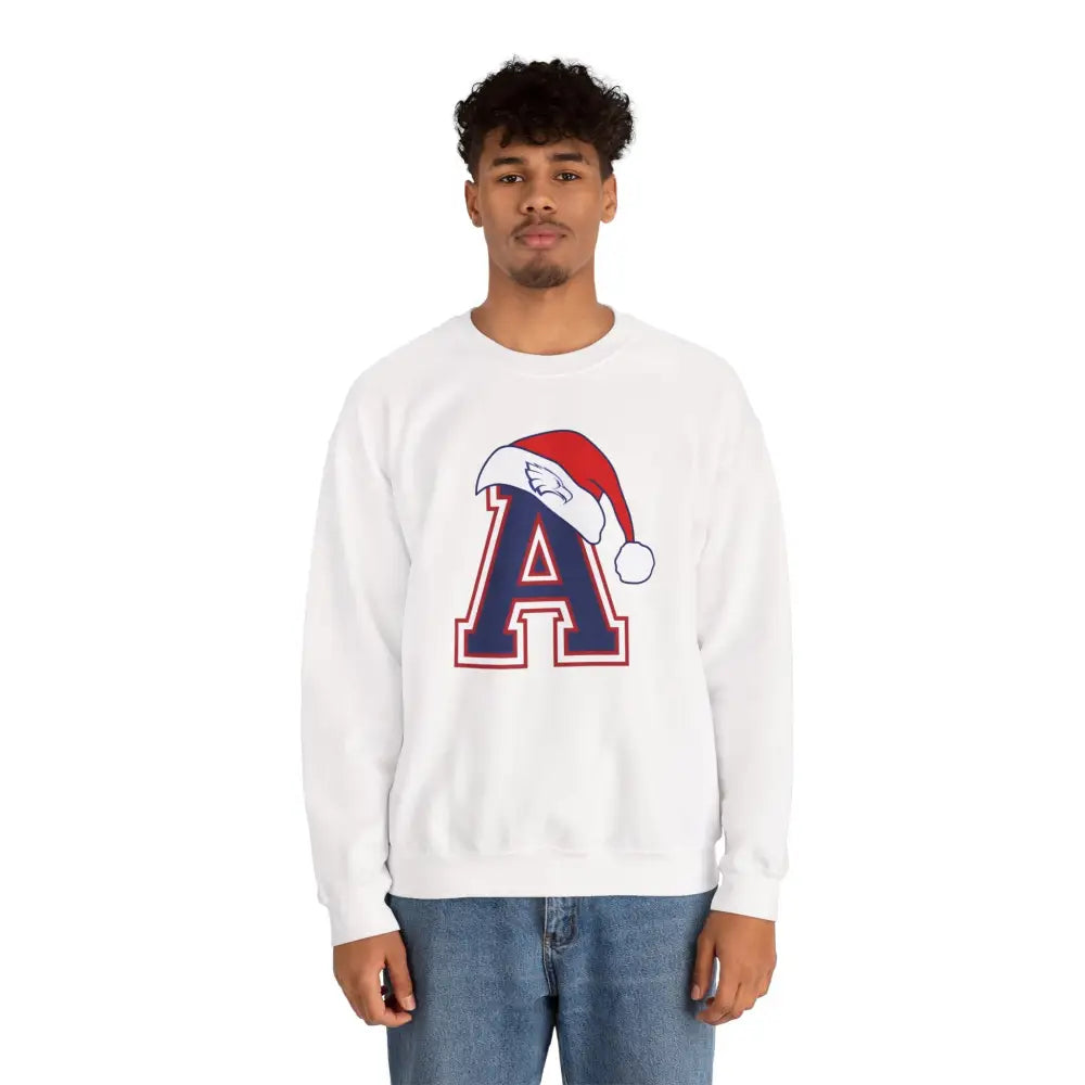 Allen Eagles Santa Hat Crewneck Sweatshirt - Sweatshirt