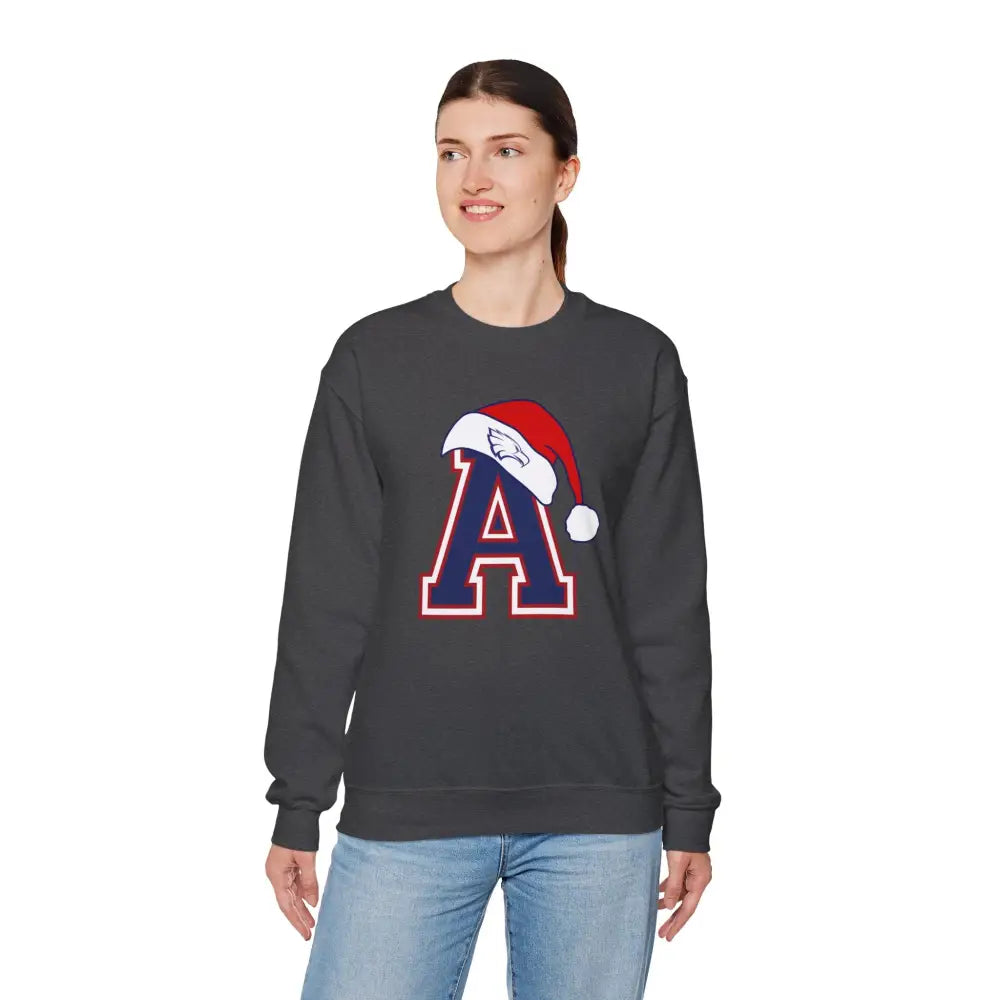 Allen Eagles Santa Hat Crewneck Sweatshirt - Sweatshirt