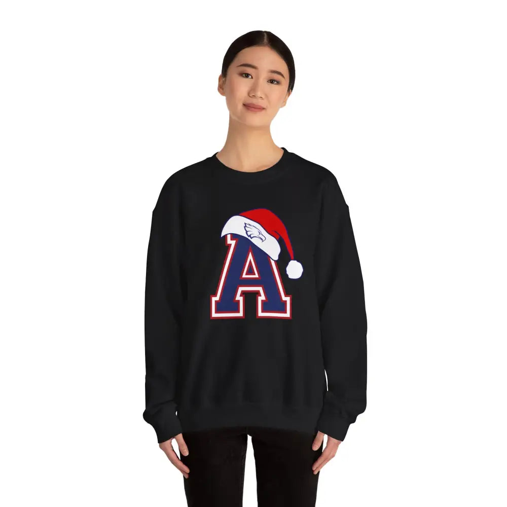 Allen Eagles Santa Hat Crewneck Sweatshirt - Sweatshirt
