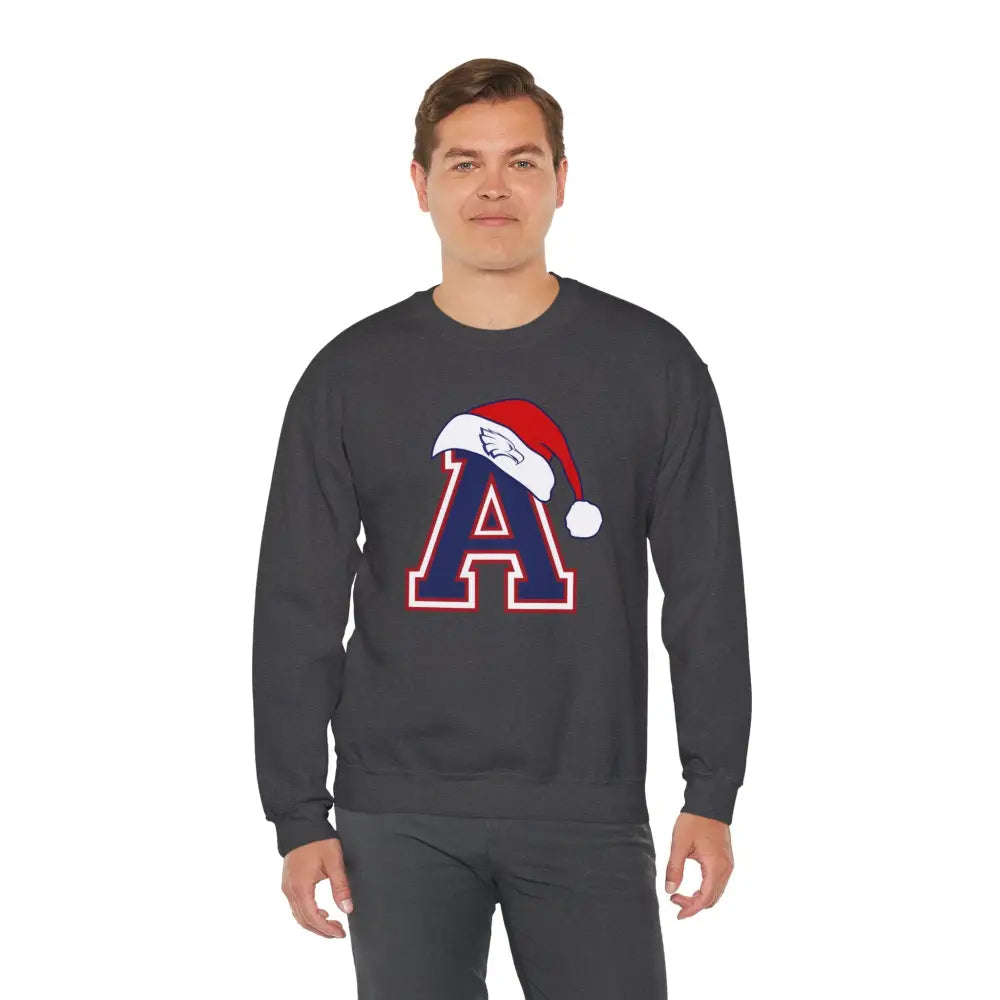Allen Eagles Santa Hat Crewneck Sweatshirt - Sweatshirt