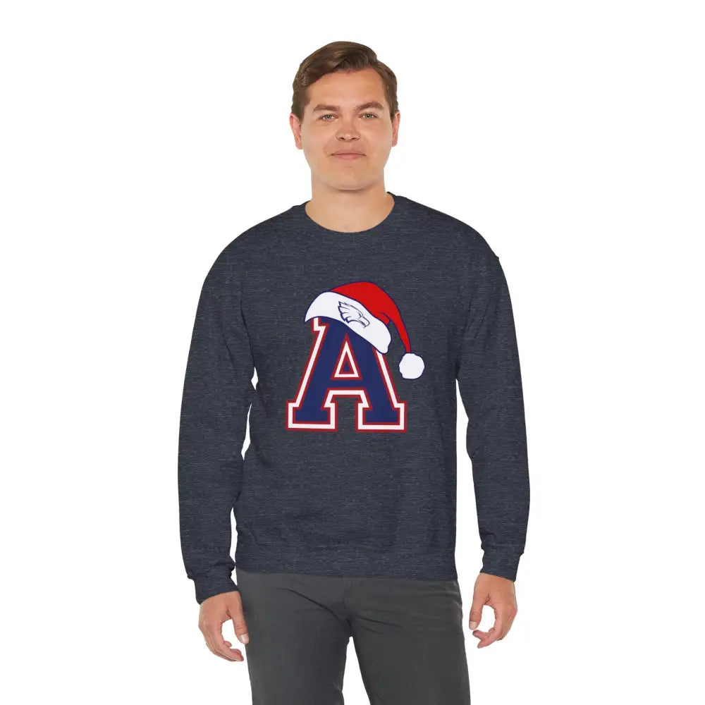 Allen Eagles Santa Hat Crewneck Sweatshirt - Sweatshirt
