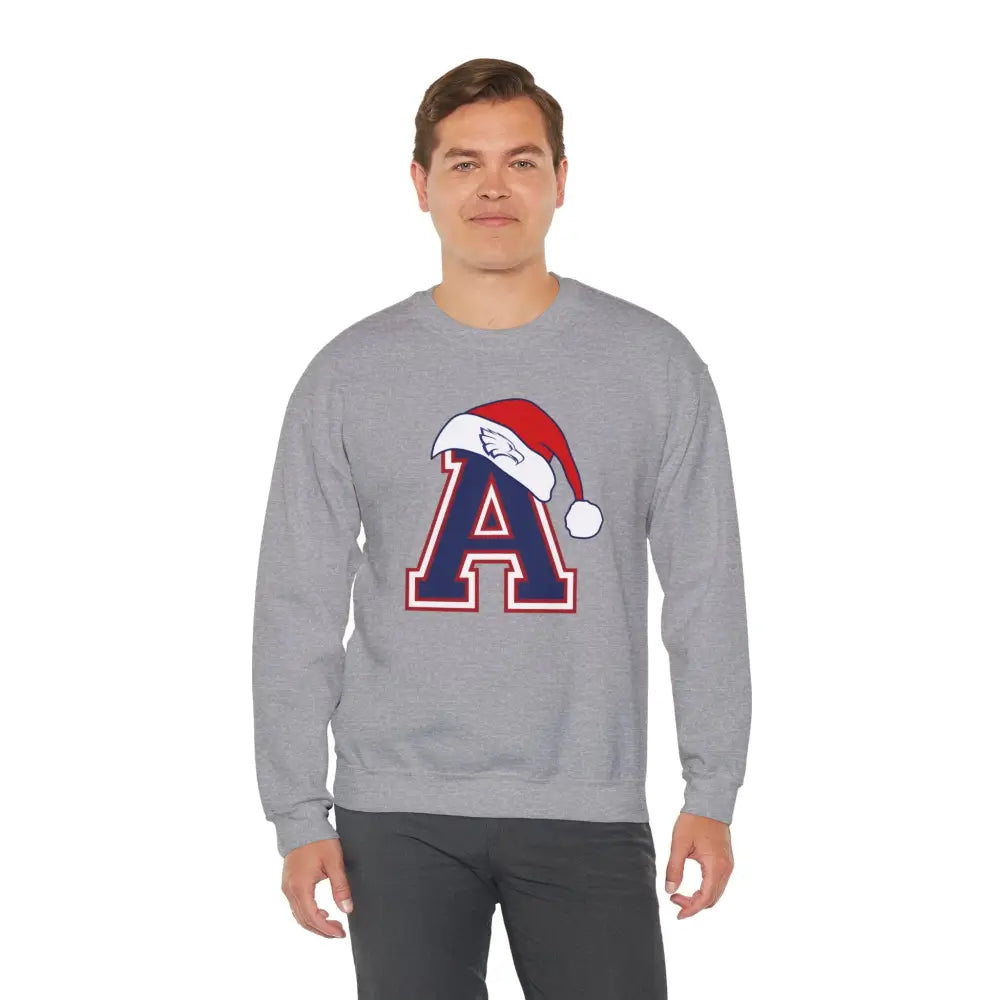 Allen Eagles Santa Hat Crewneck Sweatshirt - Sweatshirt