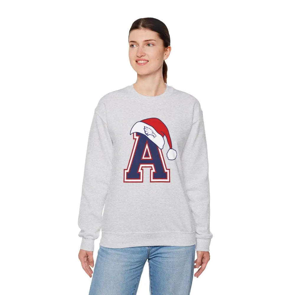 Allen Eagles Santa Hat Crewneck Sweatshirt - Sweatshirt