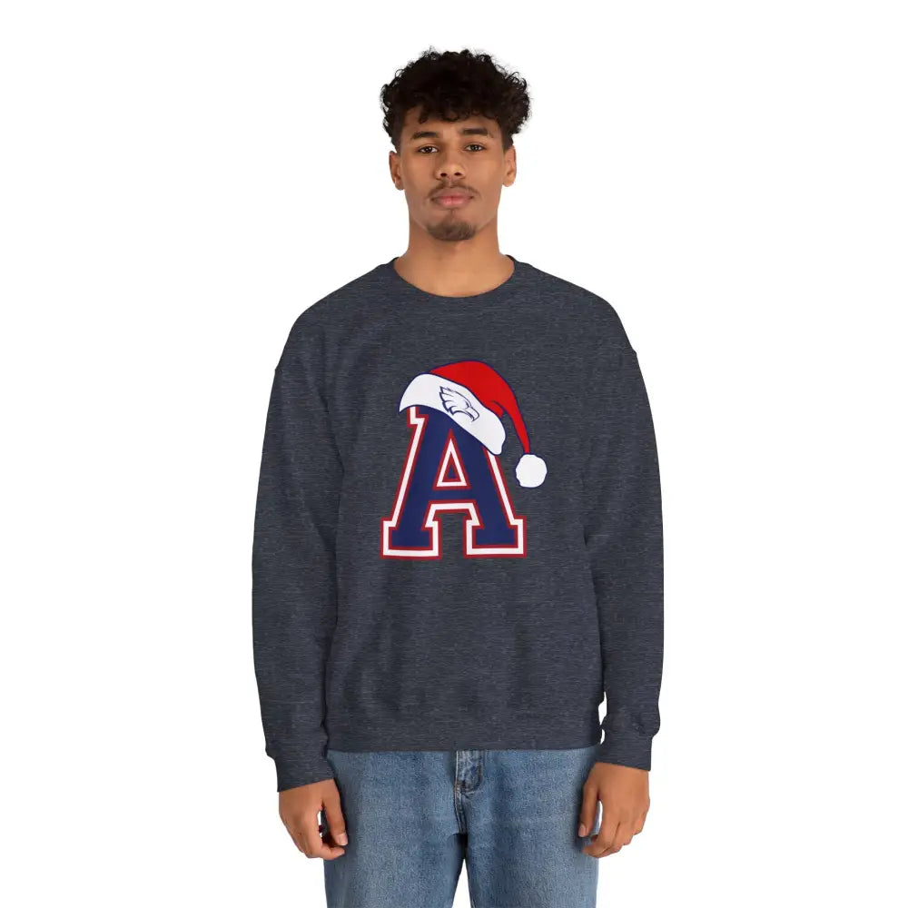 Allen Eagles Santa Hat Crewneck Sweatshirt - Sweatshirt