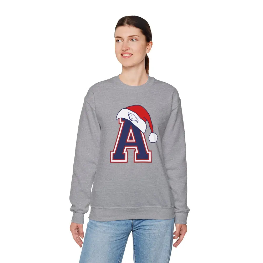 Allen Eagles Santa Hat Crewneck Sweatshirt - Sweatshirt